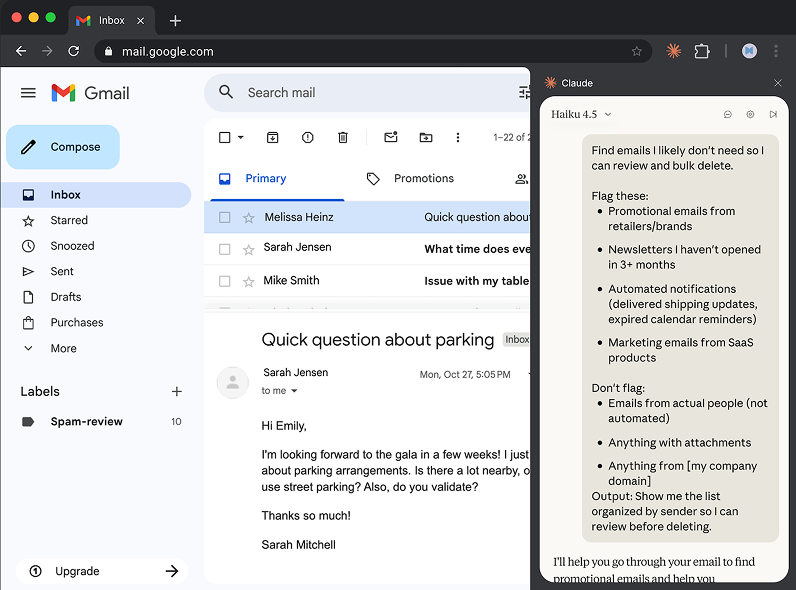 Clean up promotional emails result